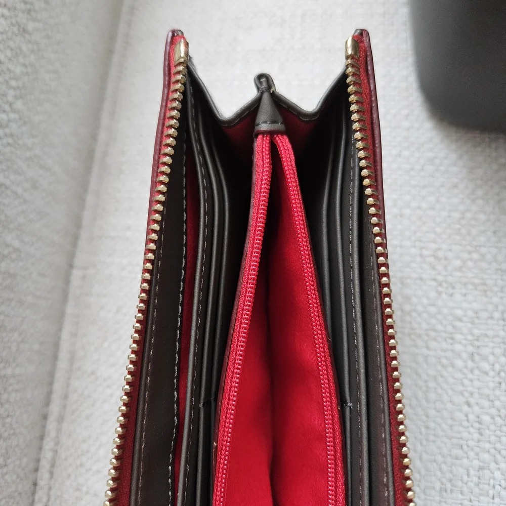Dooney & Bourke Grey and Burgundy Women's Bag And Wallet - Picture 15 of 15